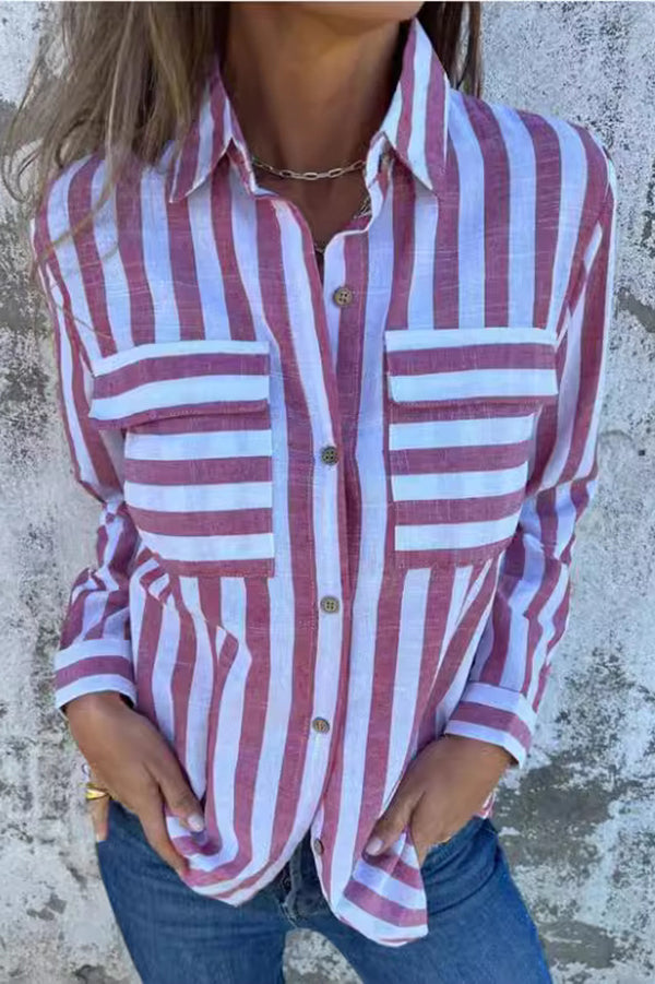 Sienna™ – Striped Button-Up Shirt