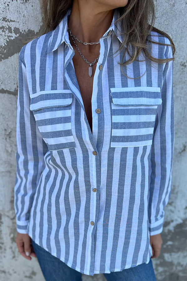 Sienna™ – Striped Button-Up Shirt