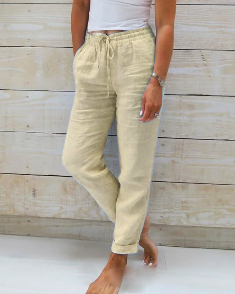 Beatrice - Casual Chic Straight Trousers