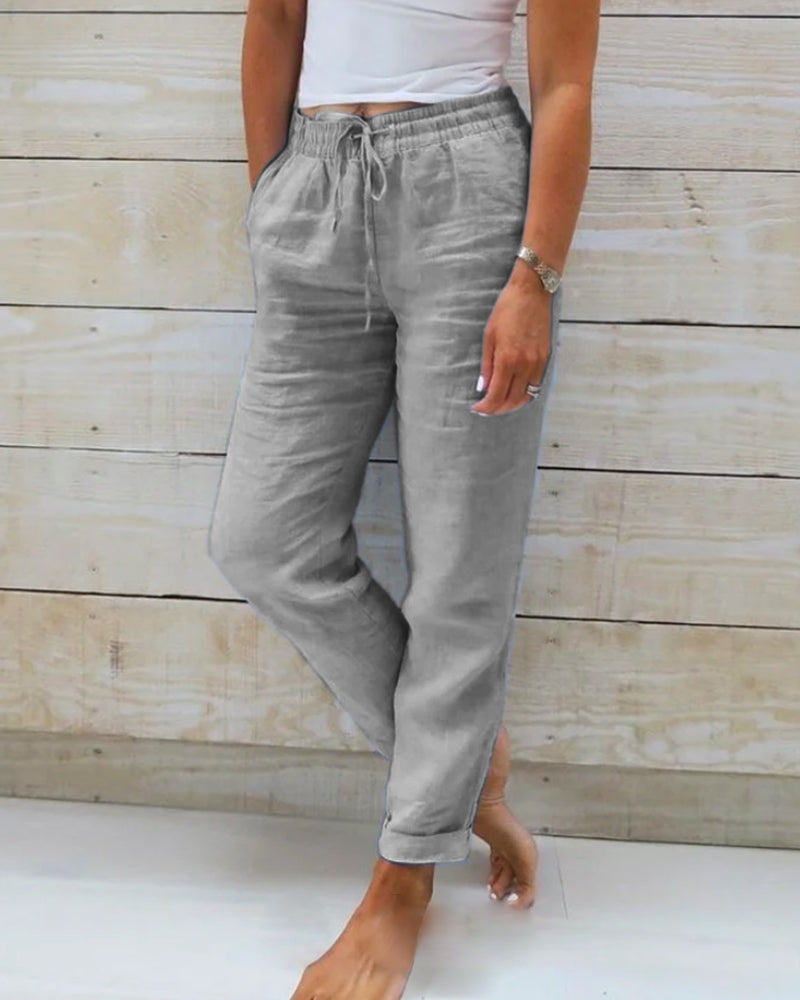 Beatrice - Casual Chic Straight Trousers