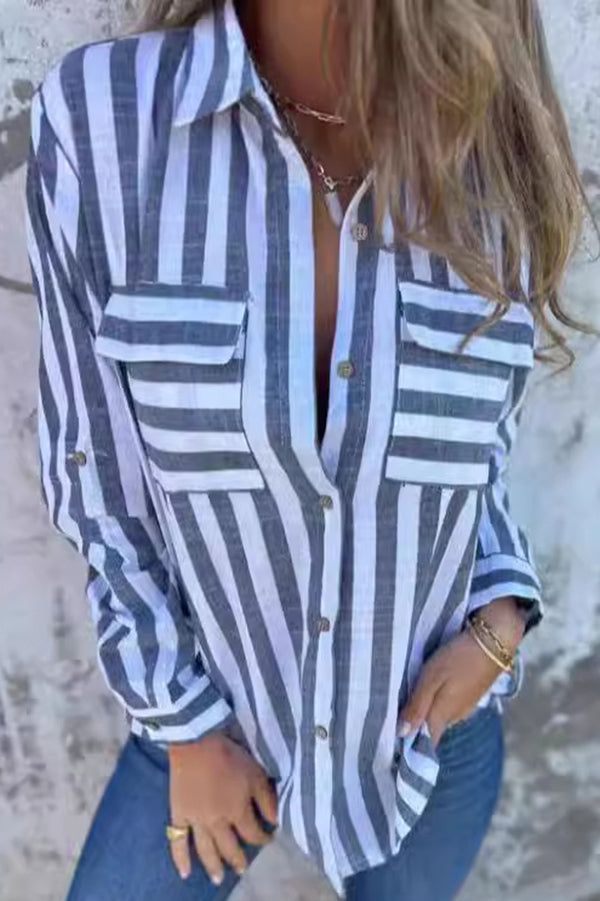 Sienna™ – Striped Button-Up Shirt