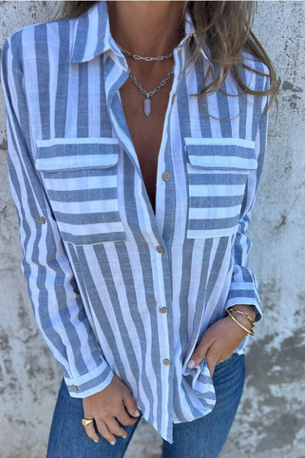 Sienna™ – Striped Button-Up Shirt