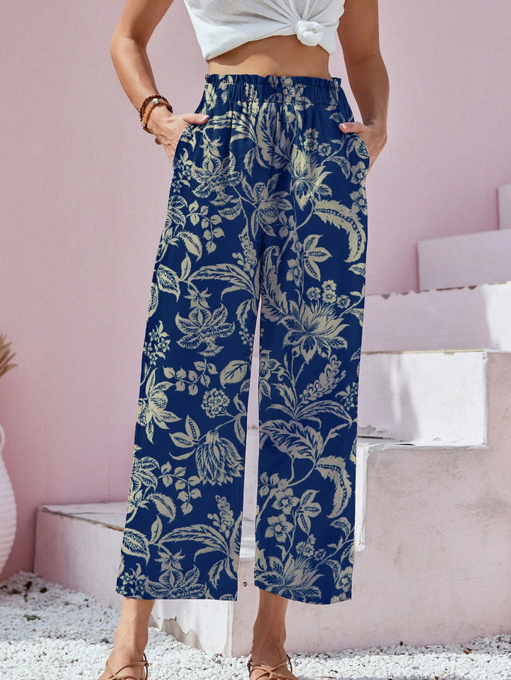 Harper- Chic Floral Wide-Leg Pants