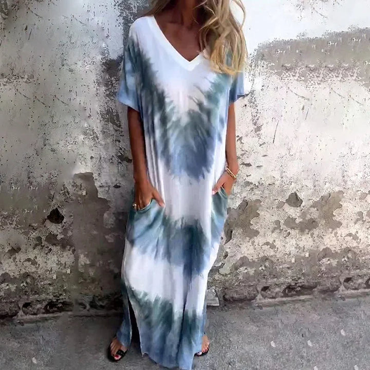 Liora™ – Boho Tie-Dye Maxi Dress