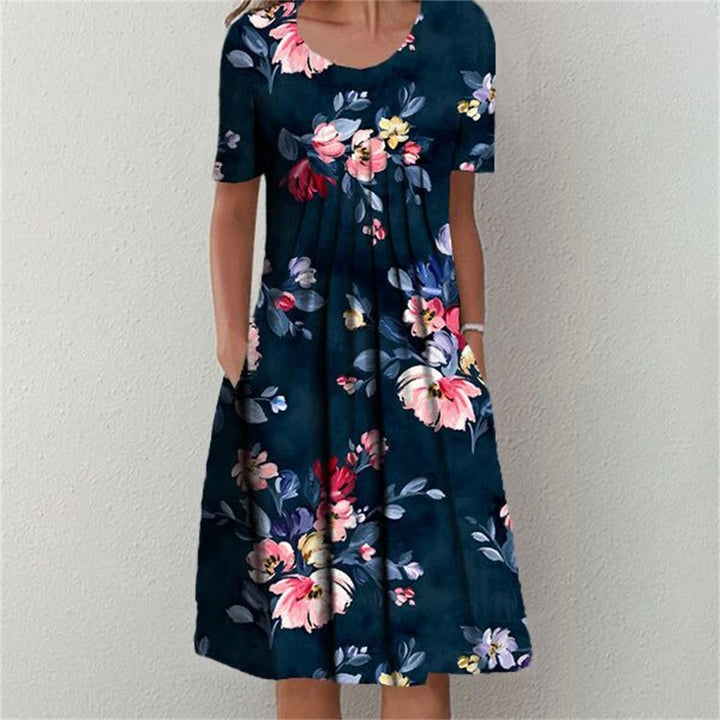 Elise™ - Floral Midi Dress with Tummy Coverage