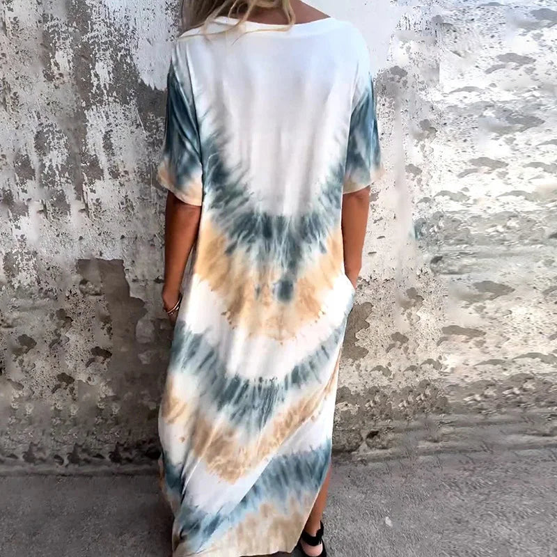 Liora™ – Boho Tie-Dye Maxi Dress