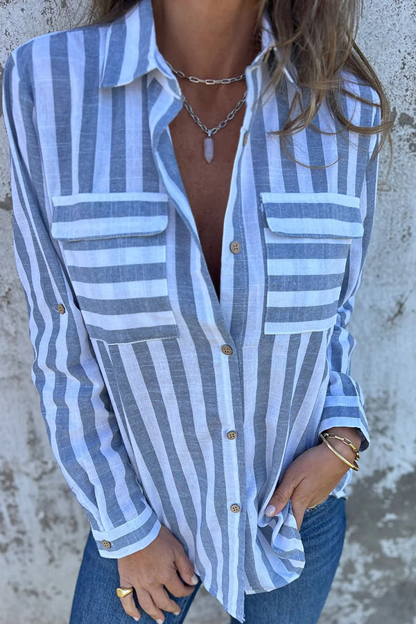 Sienna™ – Striped Button-Up Shirt