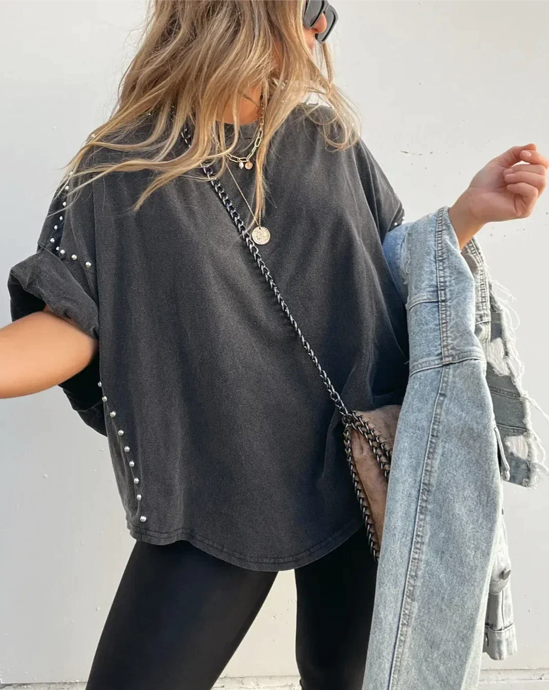 Arden™ – Studded Oversized T-Shirt