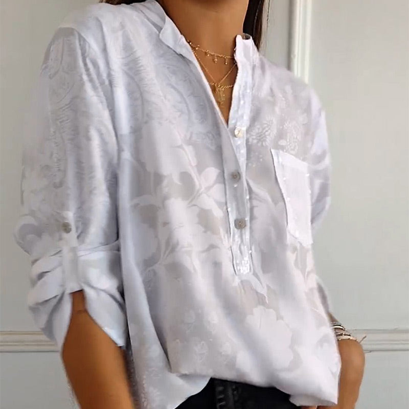 JEZA™ - Embellished Pocket Blouse